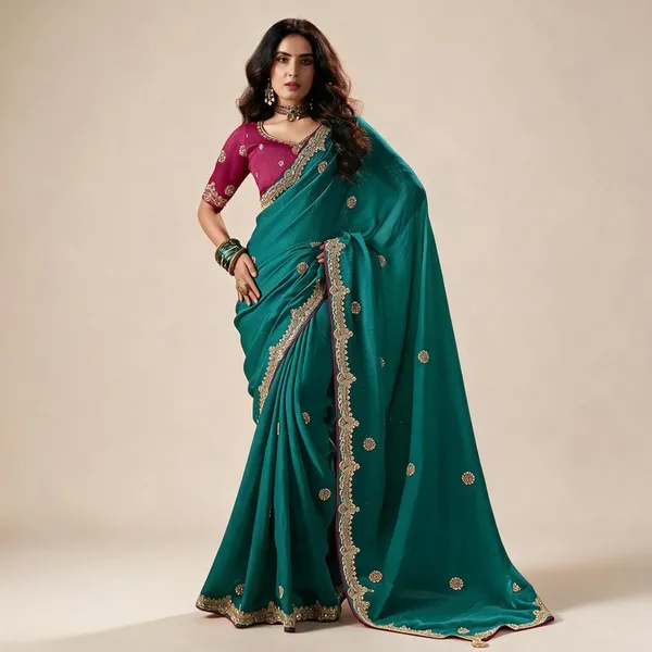 Rama_Tissue_Organza_Saree_For_Women
