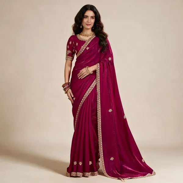 Pink_Tissue_Organza_Saree_For_Women
