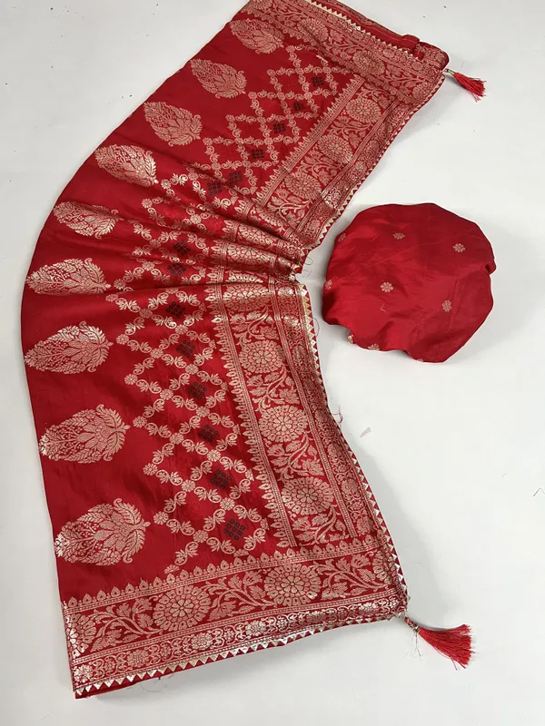 Dola_Silk_Saree_With_All_Over_Zari_Weaving,_Saree_Border,_Paipin_&_Samosa_Lace_Border