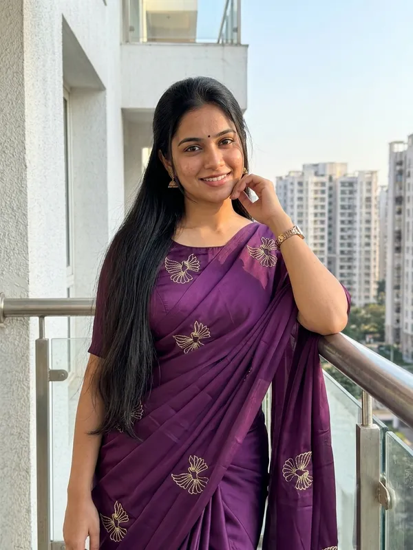 Premium_Rangoli_Fabric_Saree_with_Hand_Bead_Bird_Motifs_and_Matching_Blouse_Piece