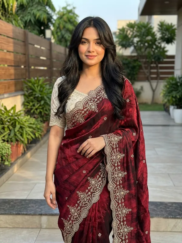 Premium_Soft_Trendy_Satin_Silk_Saree_with_Elegant_Multi_Embroidery_Work_&_Matching_Embroidered_Blouse_Piece