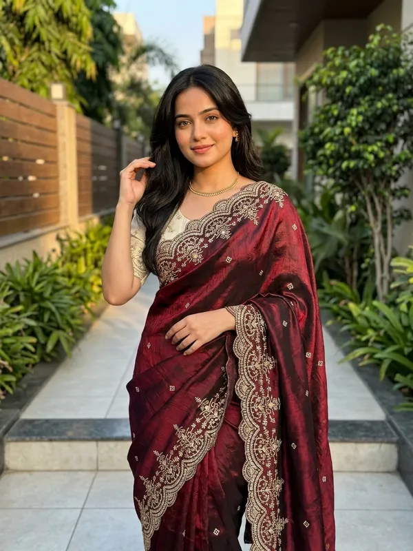 Premium_Soft_Trendy_Satin_Silk_Saree_with_Elegant_Multi_Embroidery_Work_&_Matching_Embroidered_Blouse_Piece