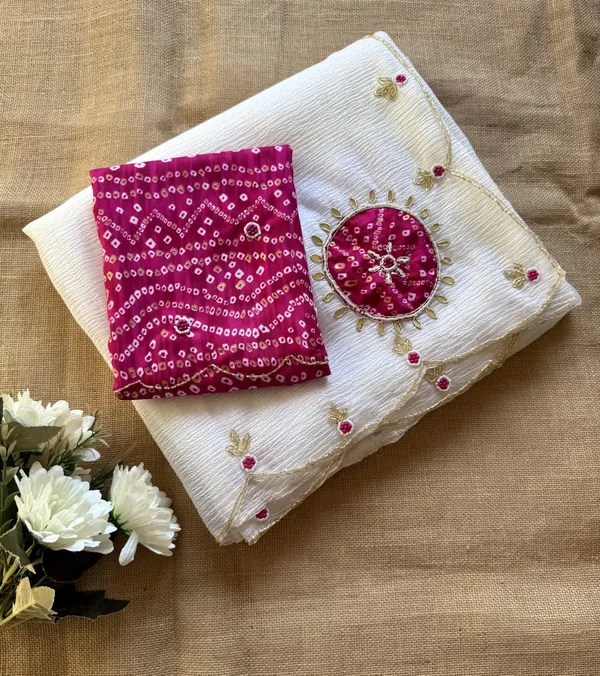 Pure_Crush_Georgette_Chiffon_Saree_with_Elegant_Handcrafted_Zardozi_Butta_Work_&_Premium_Khatli_Border