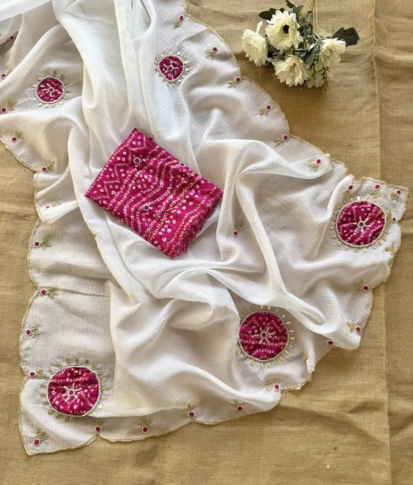 Pure_Crush_Georgette_Chiffon_Saree_with_Elegant_Handcrafted_Zardozi_Butta_Work_&_Premium_Khatli_Border