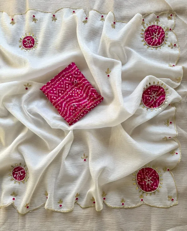 Pure_Crush_Georgette_Chiffon_Saree_with_Elegant_Handcrafted_Zardozi_Butta_Work_&_Premium_Khatli_Border