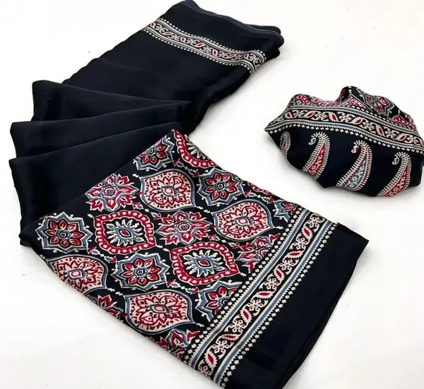 Geometric_Print,_Printed_Assam_Silk_Crepe_Saree_(Black)