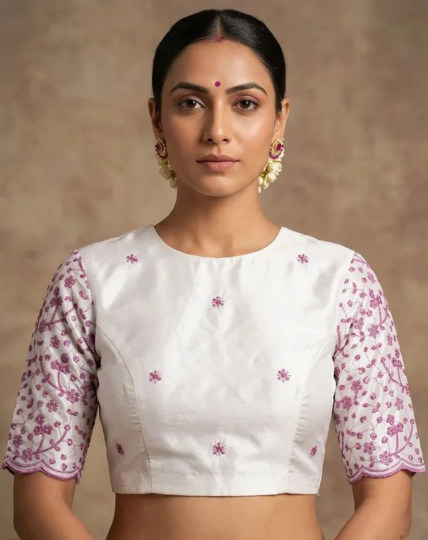 Embellished,_Solid/Plain,_Striped_Daily_Wear_Chiffon_Saree_(Purple)