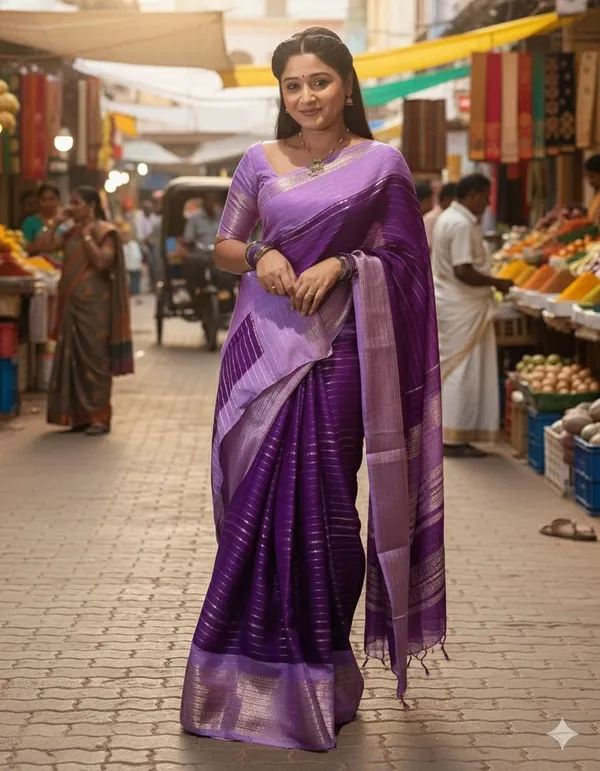 Printed_Mysore_Silk_Blend_Saree_(Purple)