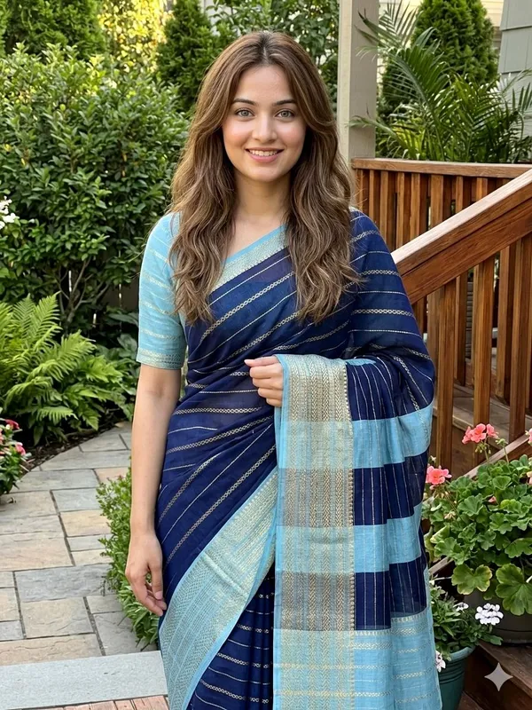 Printed_Mysore_Silk_Blend_Saree_(Blue)