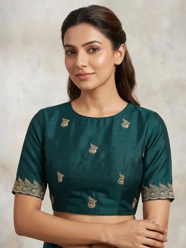 Embellished,_Embroidered,_Striped,_Woven_Bollywood_Chiffon_Saree_(Green)