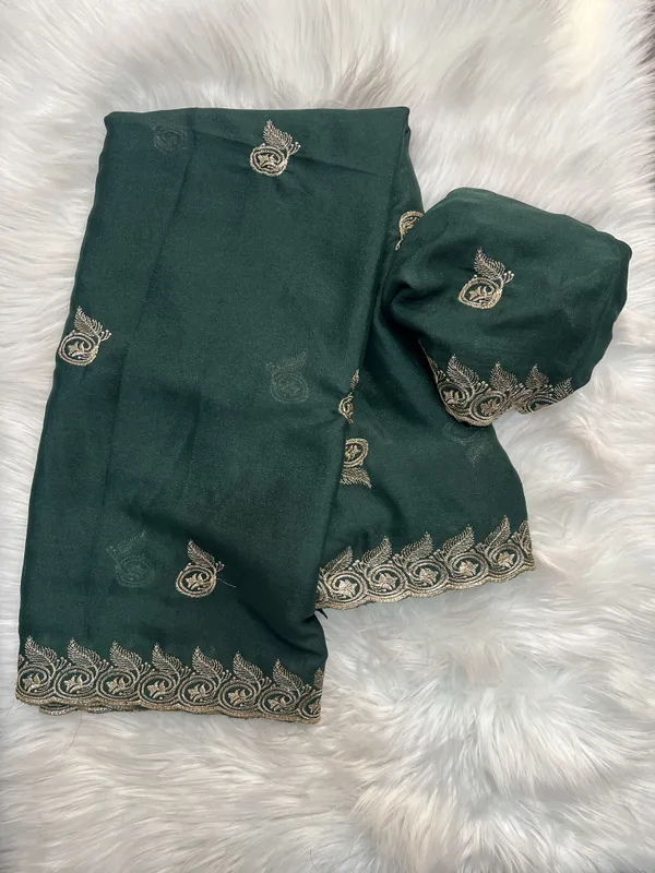 Embellished,_Embroidered,_Striped,_Woven_Bollywood_Chiffon_Saree_(Green)