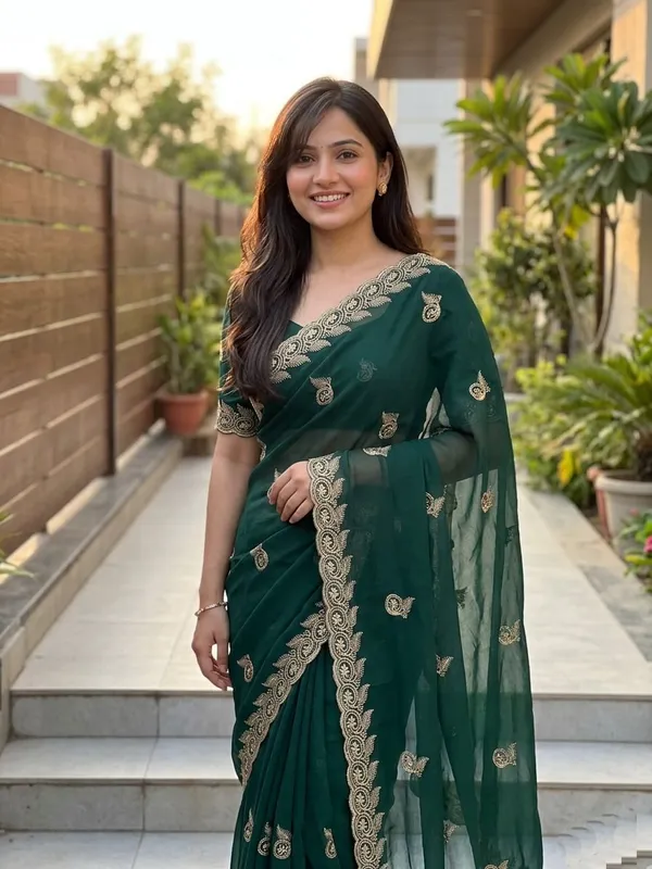 Embellished,_Embroidered,_Striped,_Woven_Bollywood_Chiffon_Saree_(Light_Green)