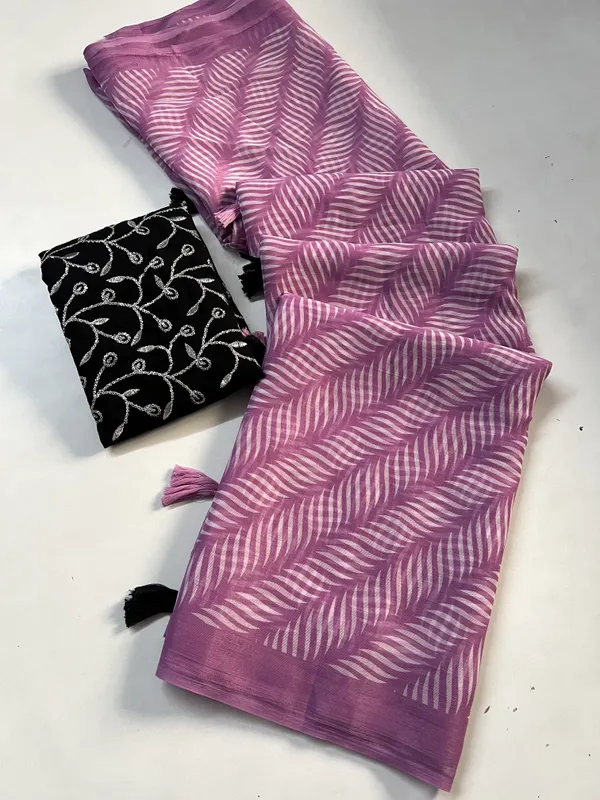 Geometric_Print_Daily_Wear_Chiffon_Saree_(Pink)