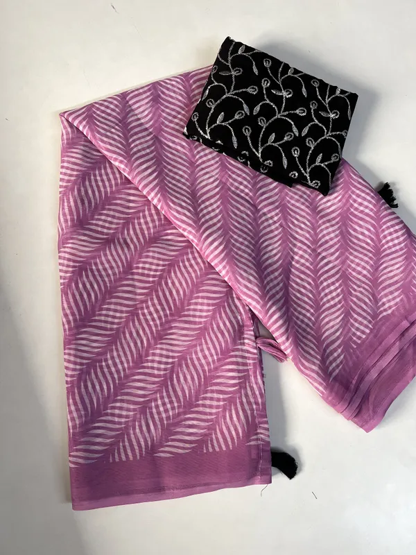 Geometric_Print_Daily_Wear_Chiffon_Saree_(Pink)