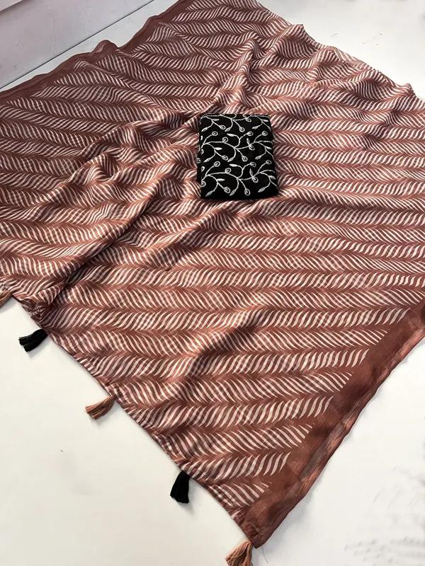 Geometric_Print_Daily_Wear_Chiffon_Saree_(Red)