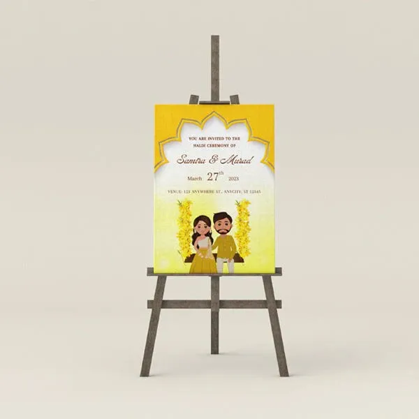 Personalized_Wedding_Welcome_Sign_Board_With_Easel_Stand