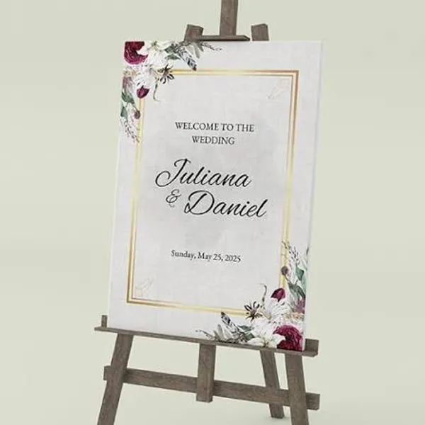 Personalized_Wedding_Welcome_Sign_Board_With_Easel_Stand