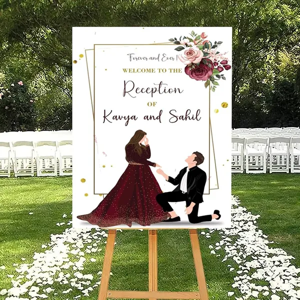 Personalized_Wedding_Welcome_Sign_Board_With_Easel_Stand