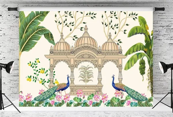 Fabric_Matte_Royal_Palace_Peacock_Print_Photography_Backdrop
