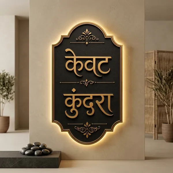 Black_Gold_Backlit_LED_Acrylic_Home_Entrance_Name_Plate