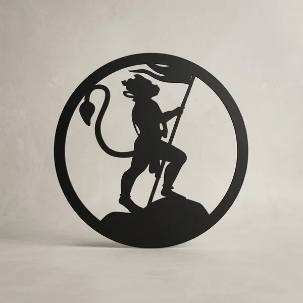 Metal_Devotional_Hanuman_Silhouette_Circular_Wall_Art