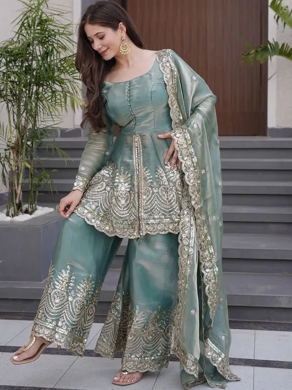 Firozi_Koyal_Embroidered_Fandy_Sharara_Suit_Set_with_Dupatta