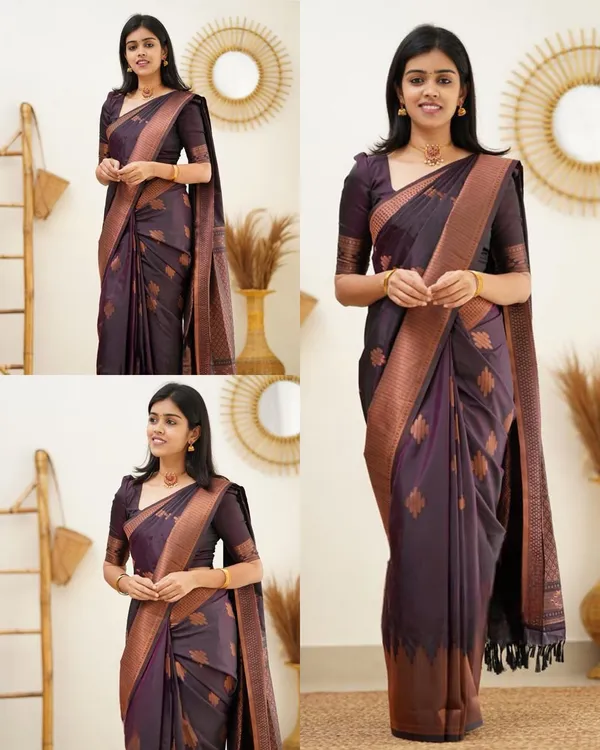 Graceful_Lichi_Silk_Saree_with_Elegant_Jacquard_Work,_Rich_Pallu_&_Designer_Border_Blouse