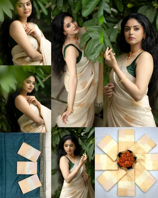 Elegant_Lichi_Silk_Saree_with_All-Over_Jacquard_Work,_Designer_Pallu_&_Contrast_Border_Blouse