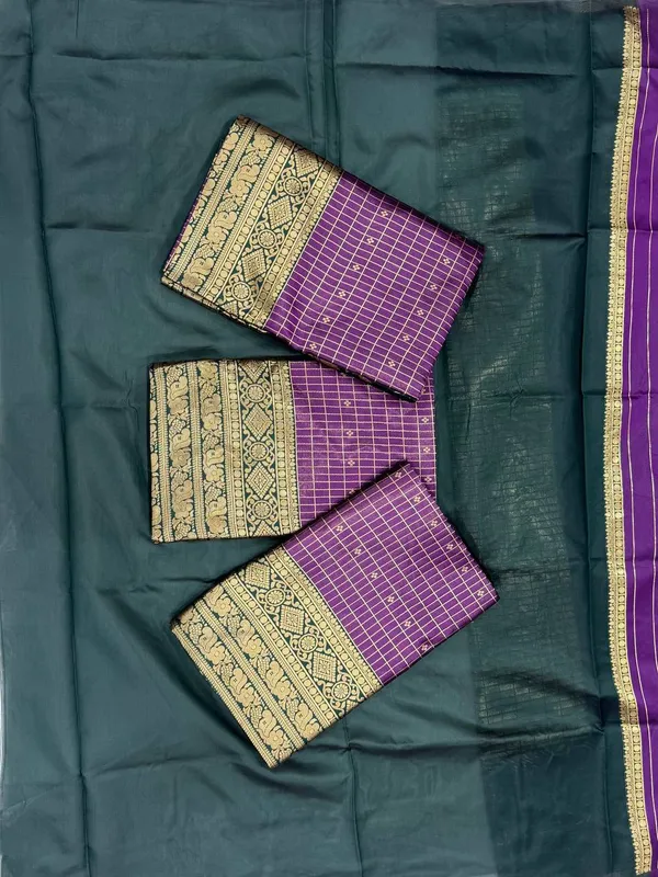 Kleoraa_Soft_Lichi_Silk_Jacquard_Saree_with_Designer_Pallu_&_Contrast_Border