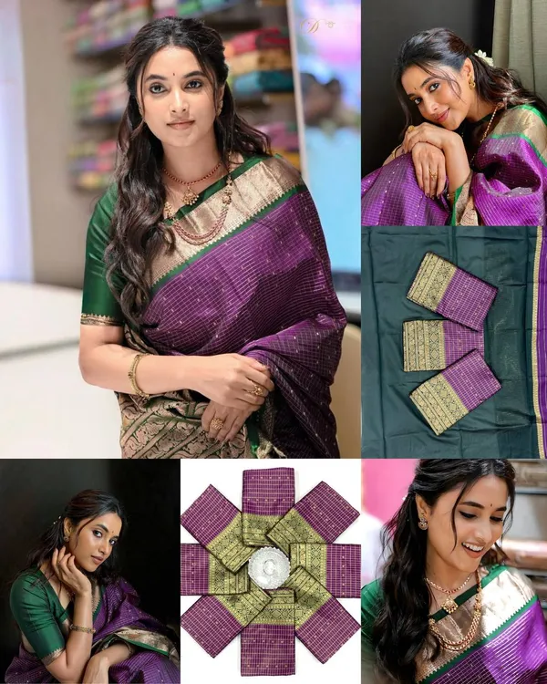 Kleoraa_Soft_Lichi_Silk_Jacquard_Saree_with_Designer_Pallu_&_Contrast_Border