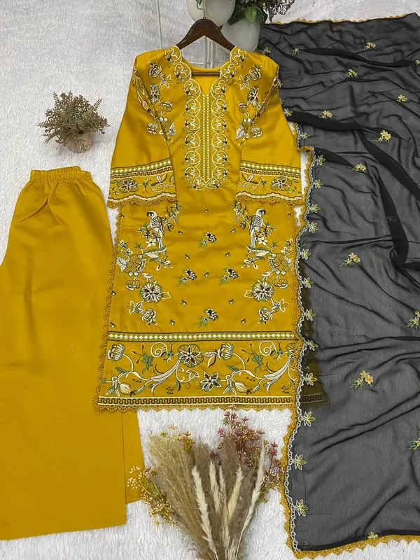Mustard_Bloom_Embroidered_Roman_Suit_Set_with_Grey_Dupatta