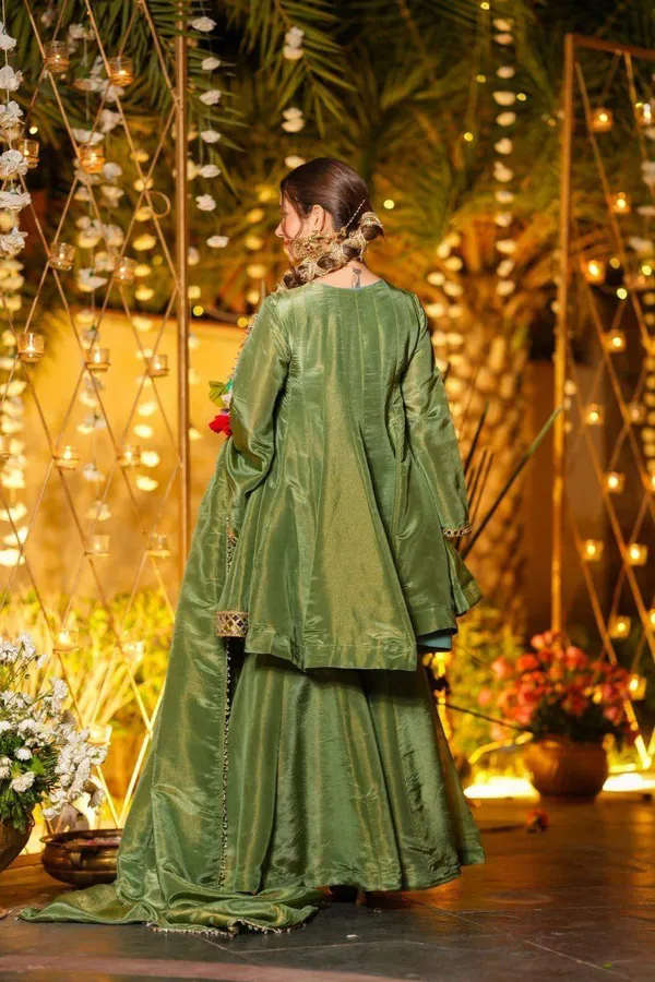 Olive_Green_Mirror_Work_Silk_Suit_Set_with_Dupatta