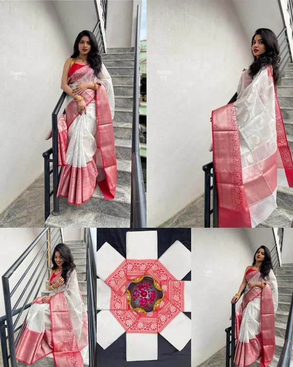 Soft_Lichi_Silk_Saree_with_All-Over_Jacquard_Work,_Rich_Pallu_&_Contrast_Designer_Blouse