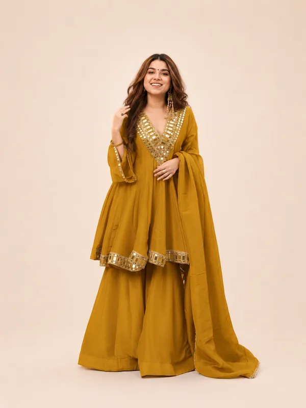 Mustard_Gold_Mirror_Work_Silk_Suit_Set_with_Dupatta