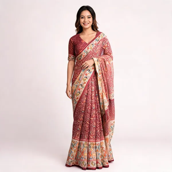 Women_S_Premium_Linen_Cotton_Saree_With_Floral_Print_And_Rich_Pallu