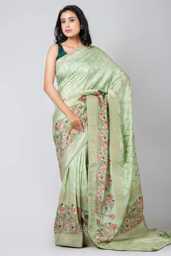 Light_Green_Khaddi_Silk_Saree_For_Women