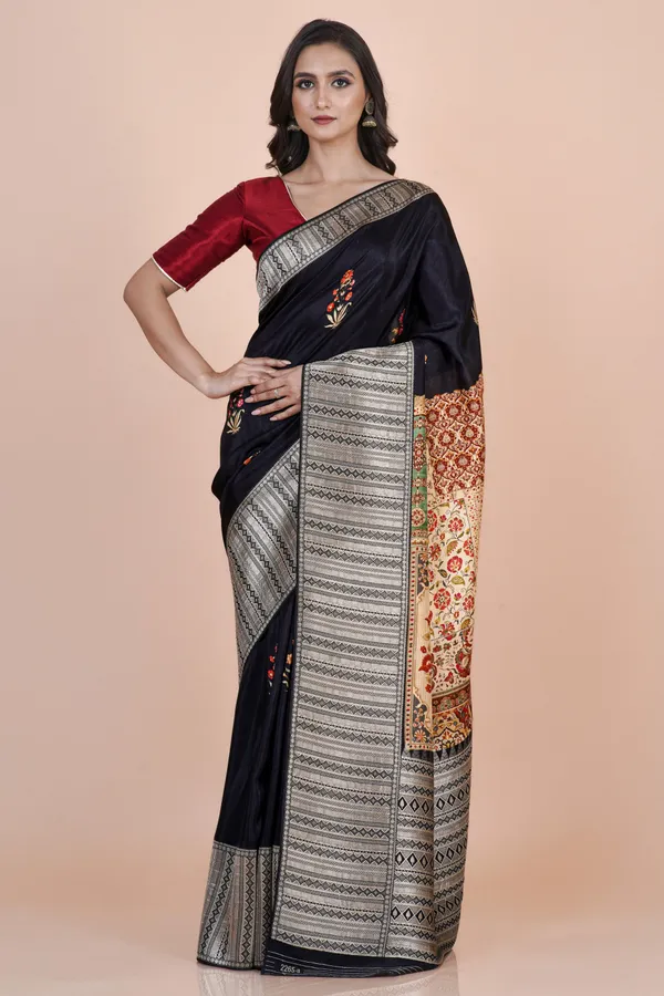 Black_Khaddi_Silk_Saree_For_Women