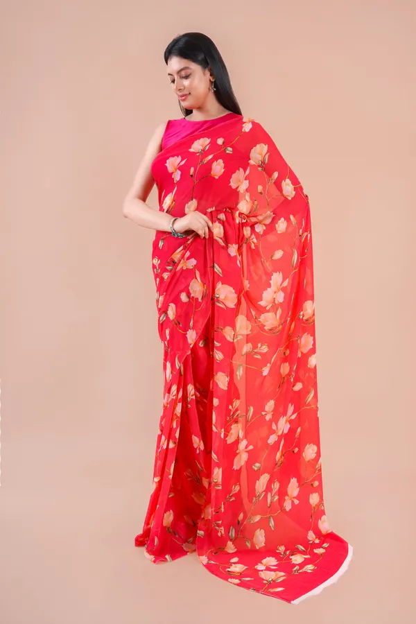 Red_Georgette_Saree_For_Women