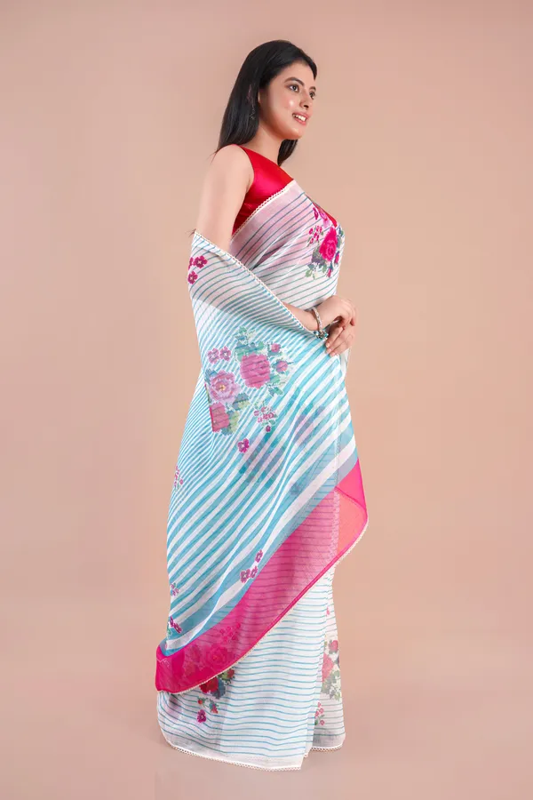 Blue_Linen_Saree_For_Women