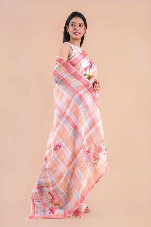 Multicolor_Linen_Saree_For_Women