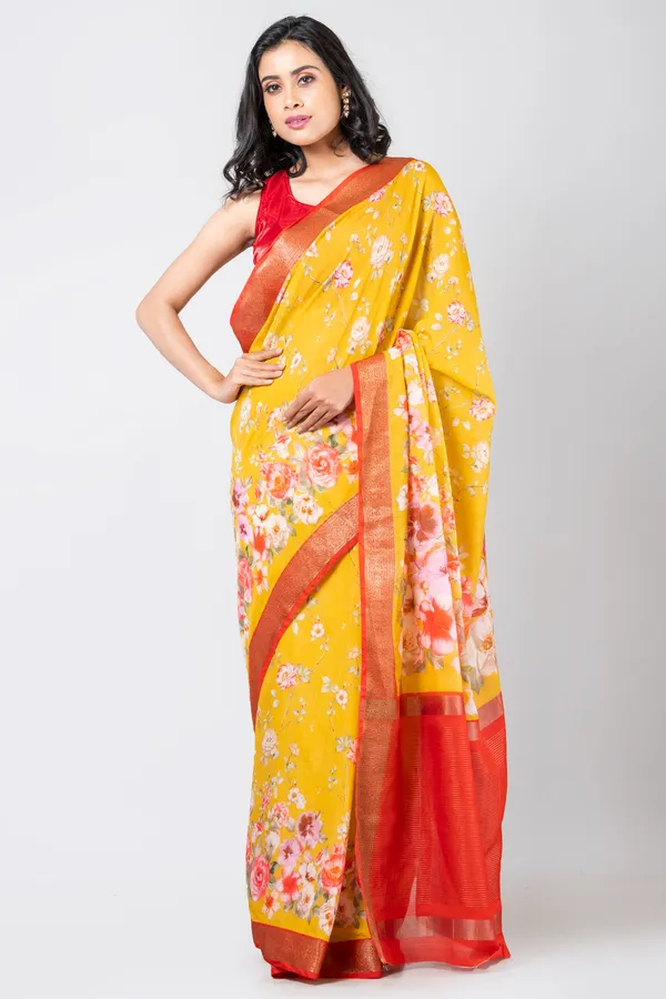 Yellow_Chanderi_Saree_For_Women