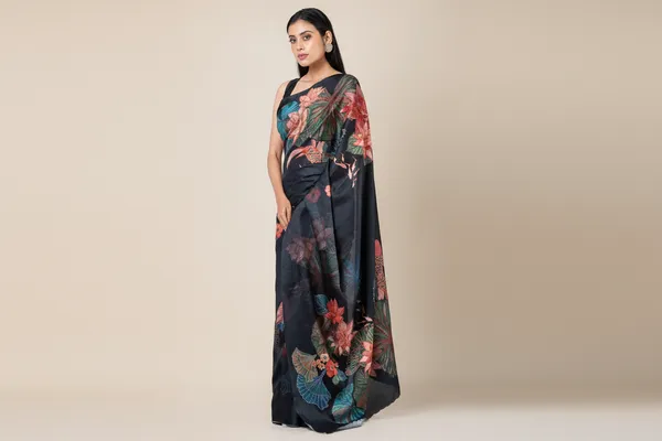 Black_Semi_Tussar_Saree_For_Women