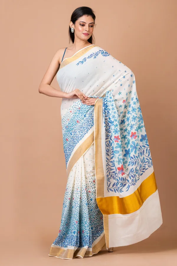 White_Kasavu_Saree_For_Women