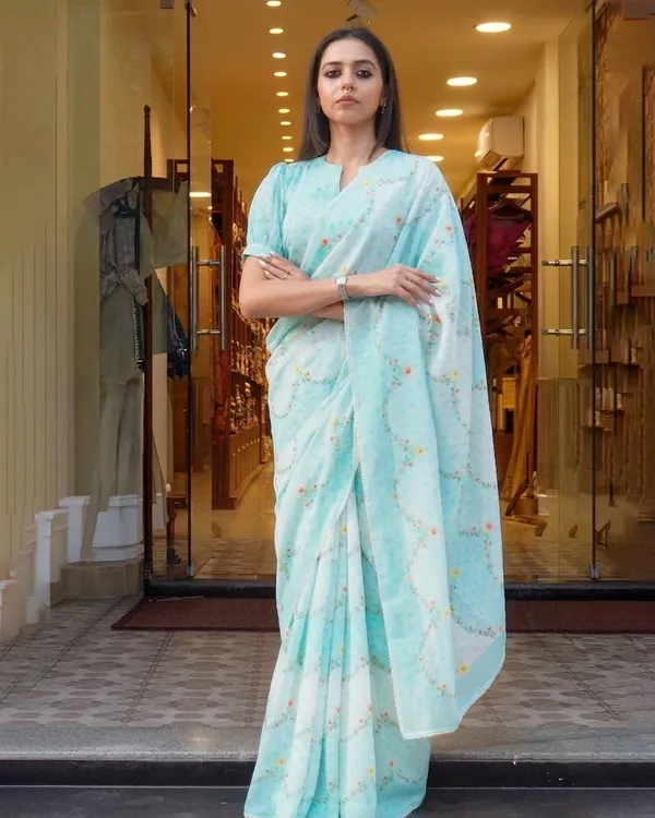 Sky_Blue_Mul_Chanderi_Saree_For_Women