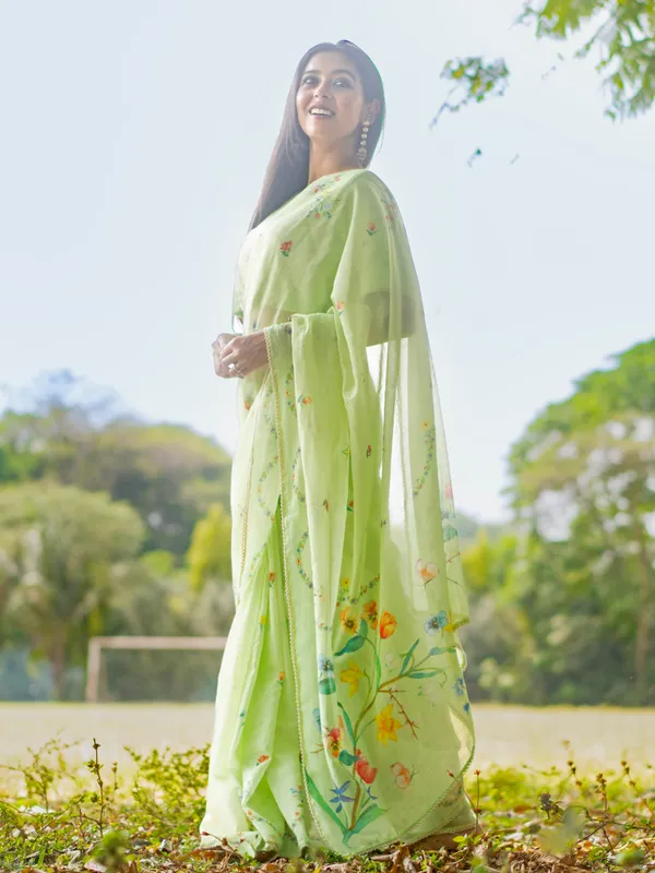 Green_Mul_Chanderi_Saree_For_Women