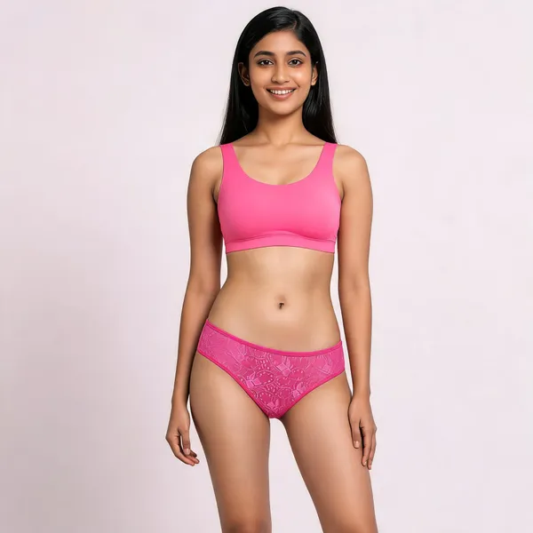 Pink_Polyester_Floral_Lace_Hipster_Panty_For_Women