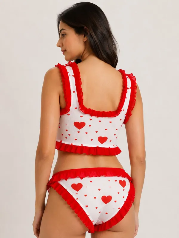 NETTARUFINA_Girls_Printed_Multicolor_Top_&_panty_Set_()