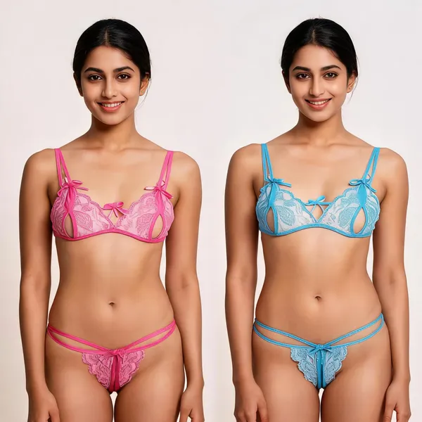 Pink_And_Light_Blue_Polyester_Lace_Lingerie_Set_For_Women