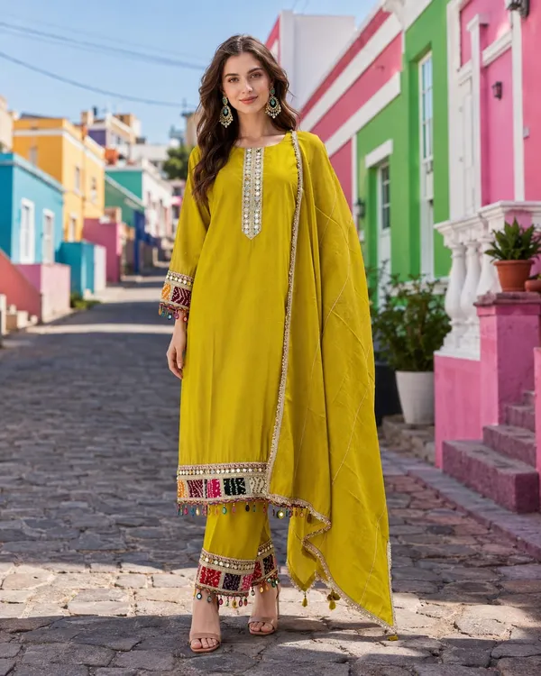 Mustard_Yellow_Roman_Printed_Roman_Kurta_For_Women