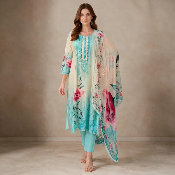Multicolor_Cotton_Printed_Cotton_Kurta_Set_For_Women